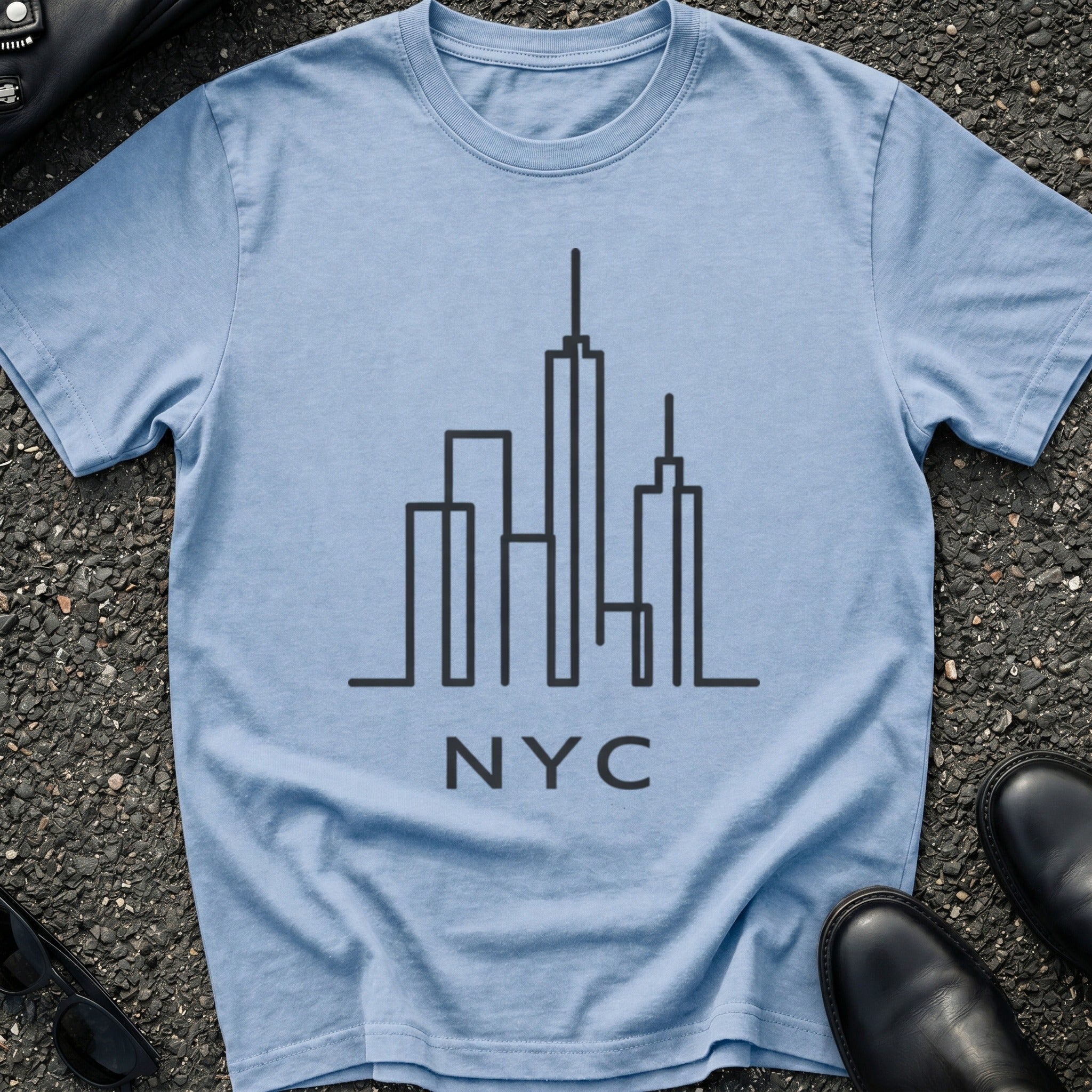 Abstract NYC Line Skyline T-Shirt