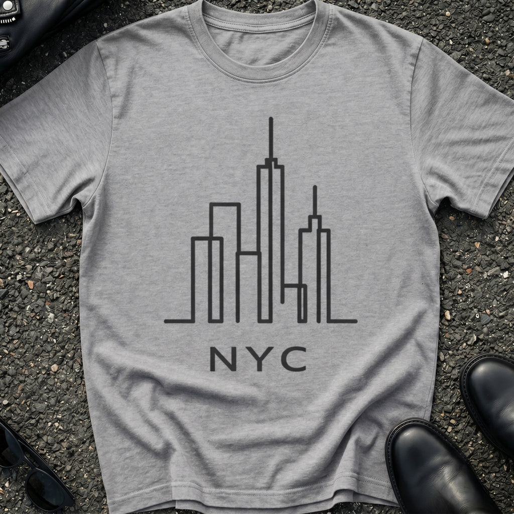Abstract NYC Line Skyline T-Shirt