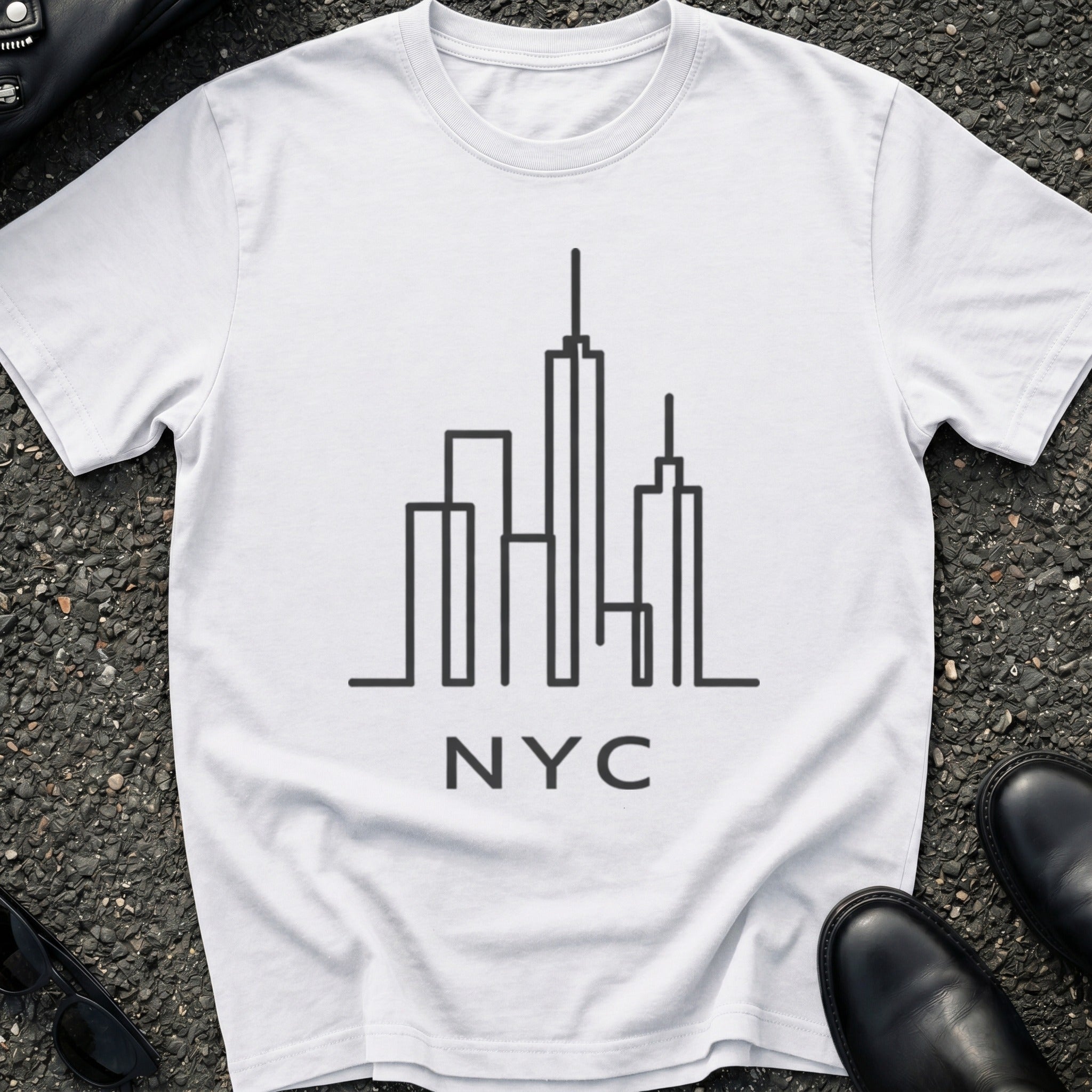 Abstract NYC Line Skyline T-Shirt