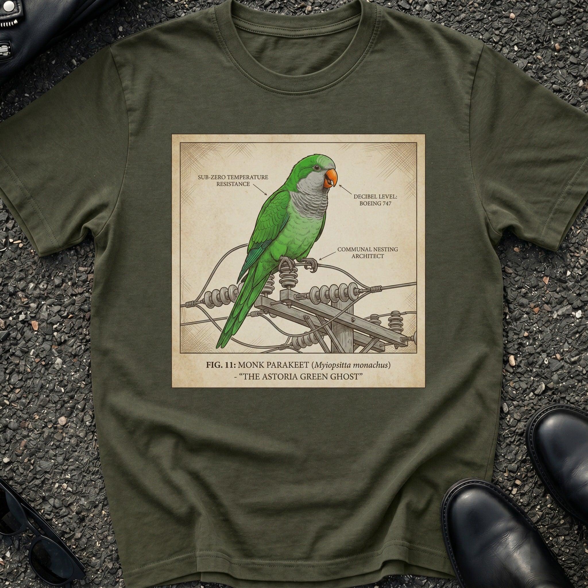 Astoria Green Ghost Electrical Pole T-Shirt