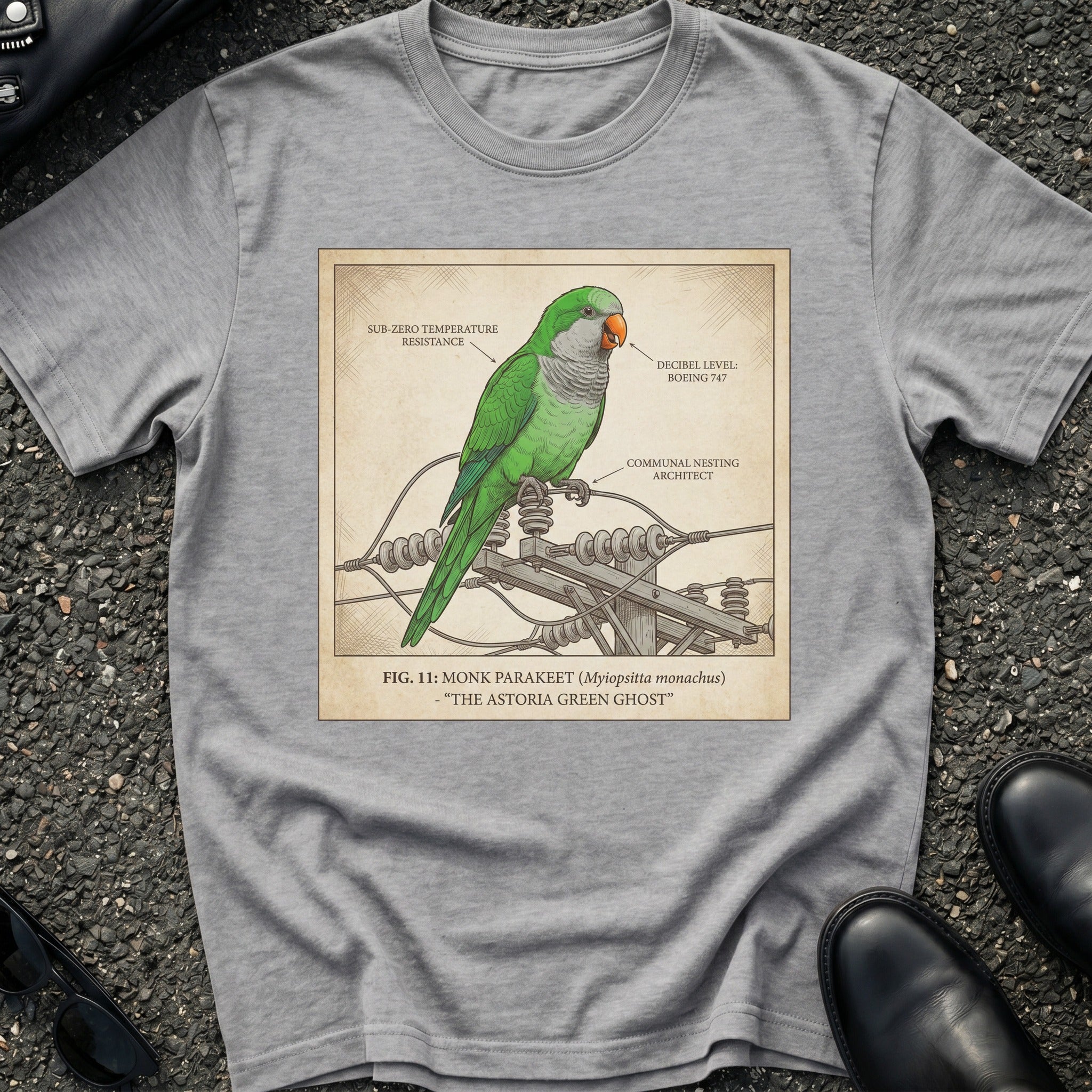 Astoria Green Ghost Electrical Pole T-Shirt