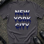 Blue and White Drip T-Shirt