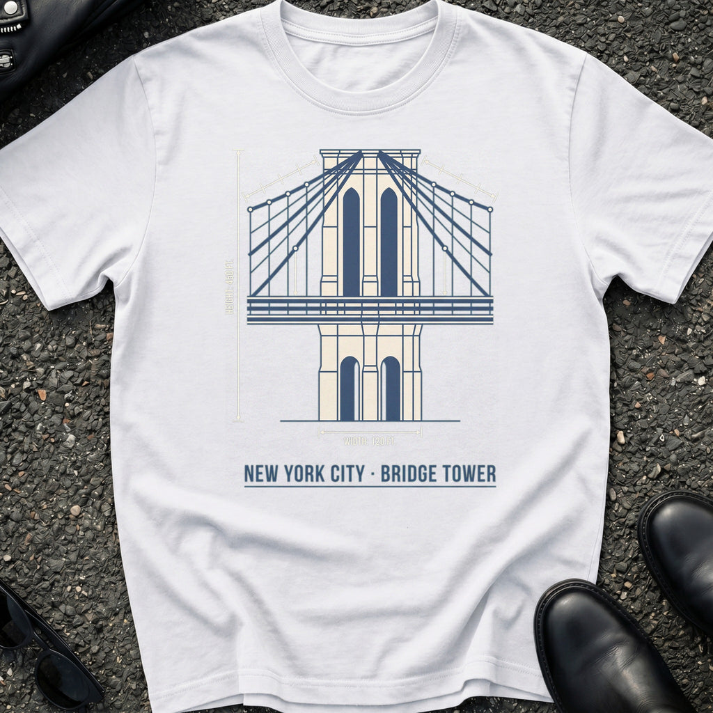 Blueprint Bridge Tower T-Shirt