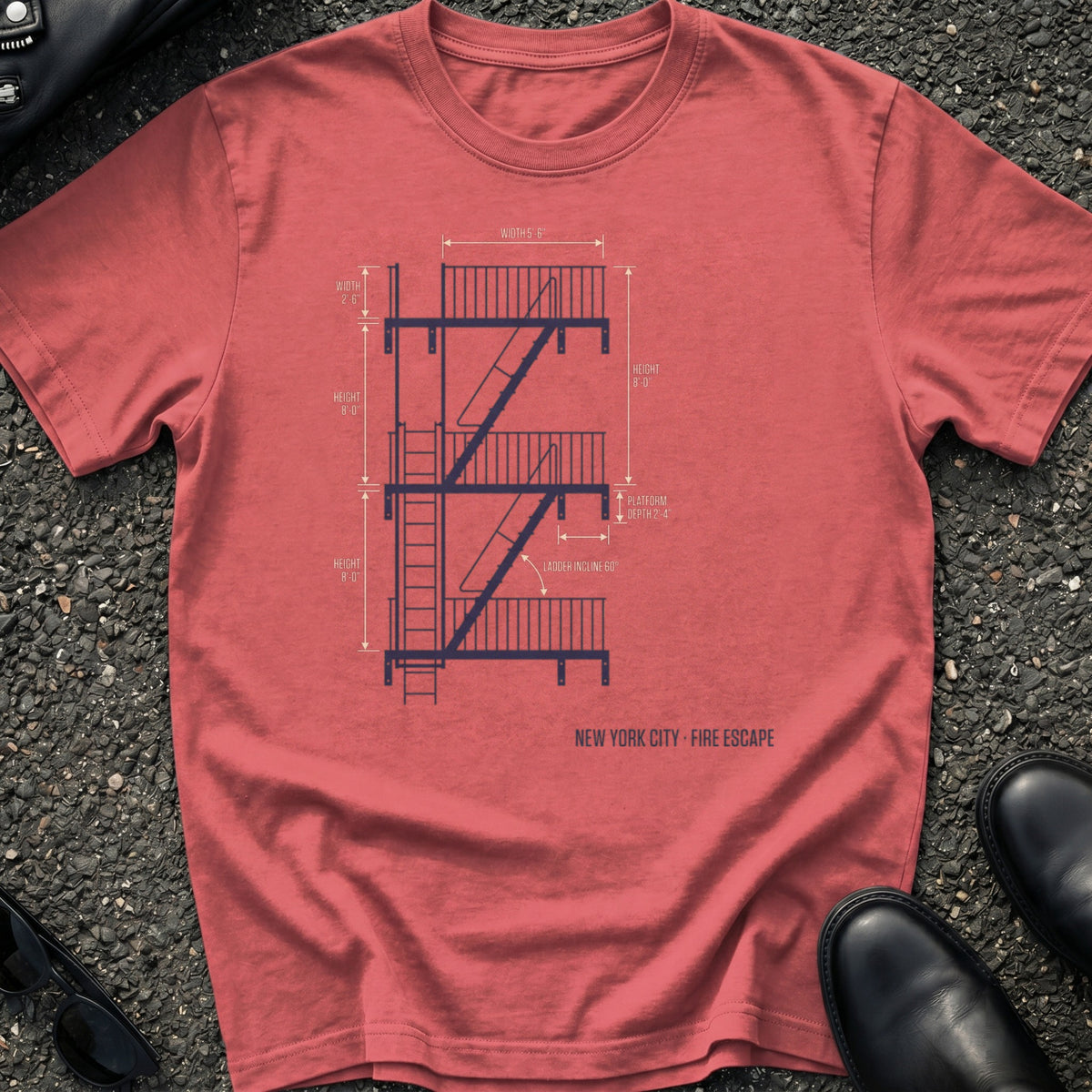 Blueprint Fire Escape T-Shirt