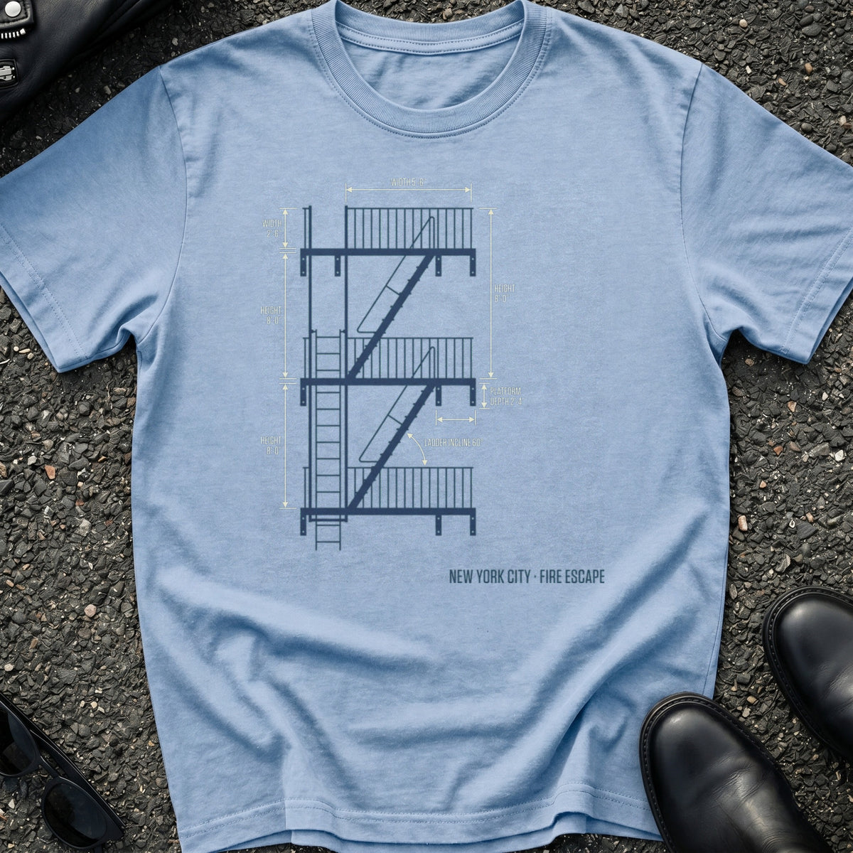 Blueprint Fire Escape T-Shirt