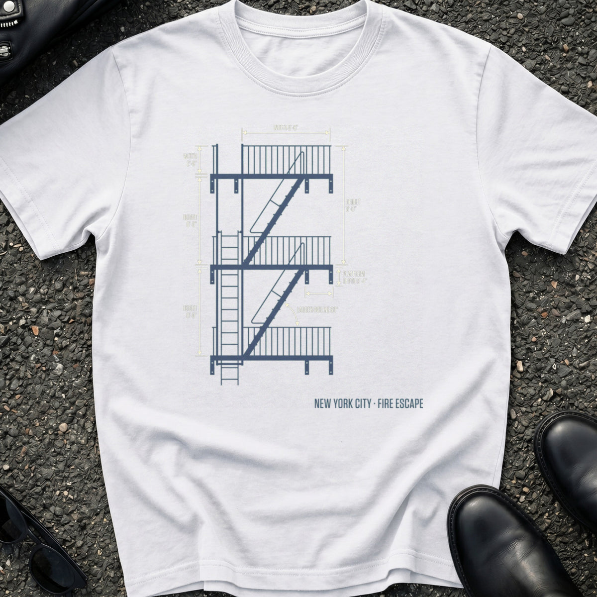 Blueprint Fire Escape T-Shirt