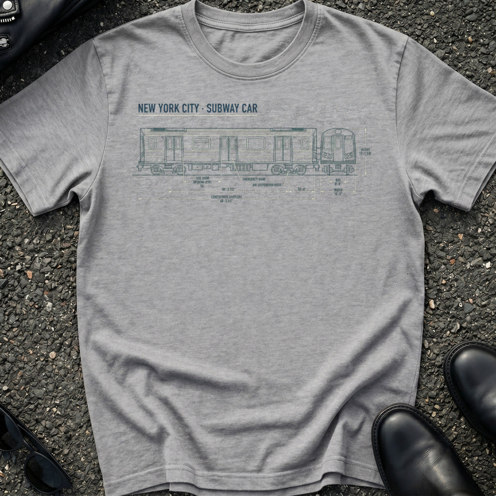 Blueprint Subway Car T-Shirt