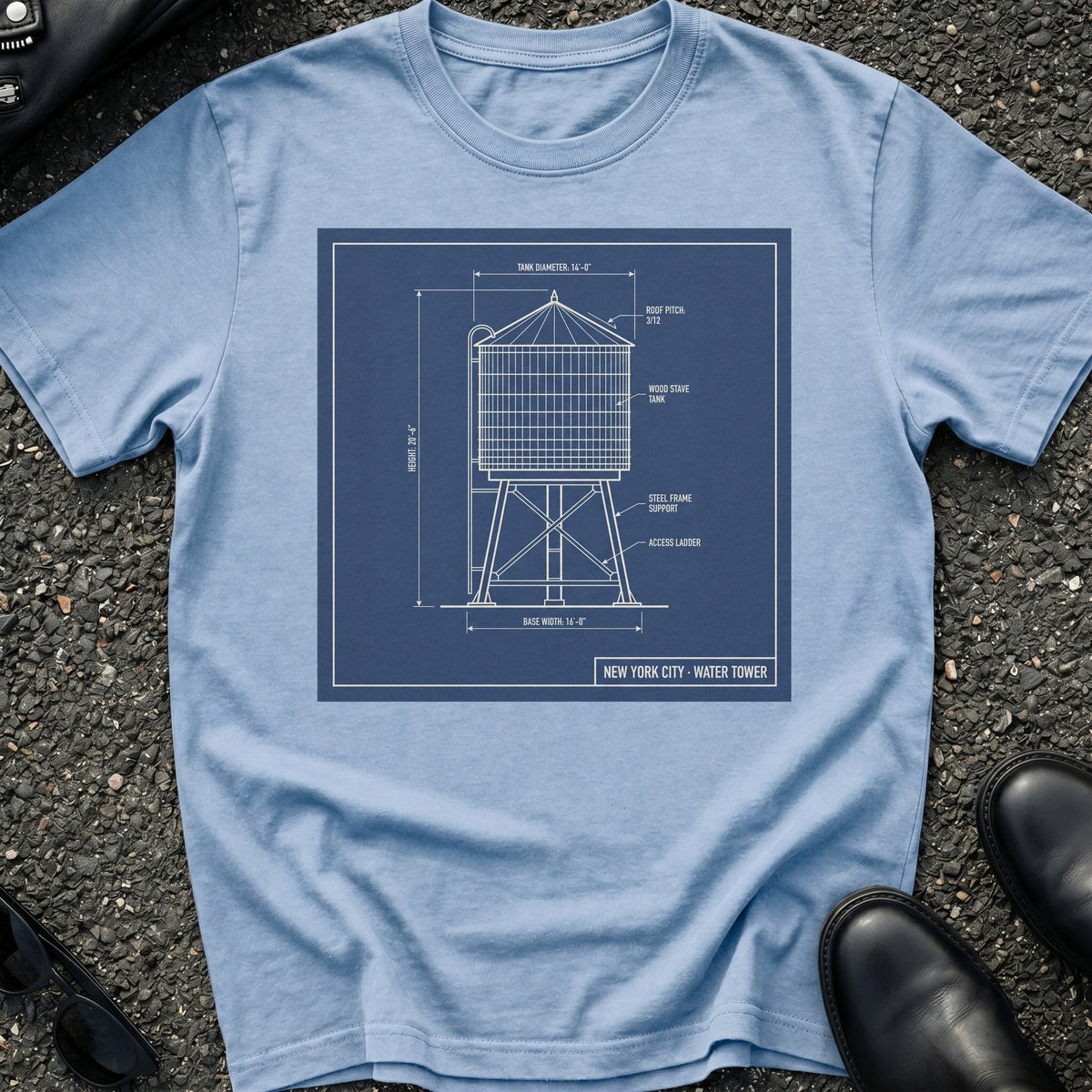 Blueprint Water Tower T-Shirt