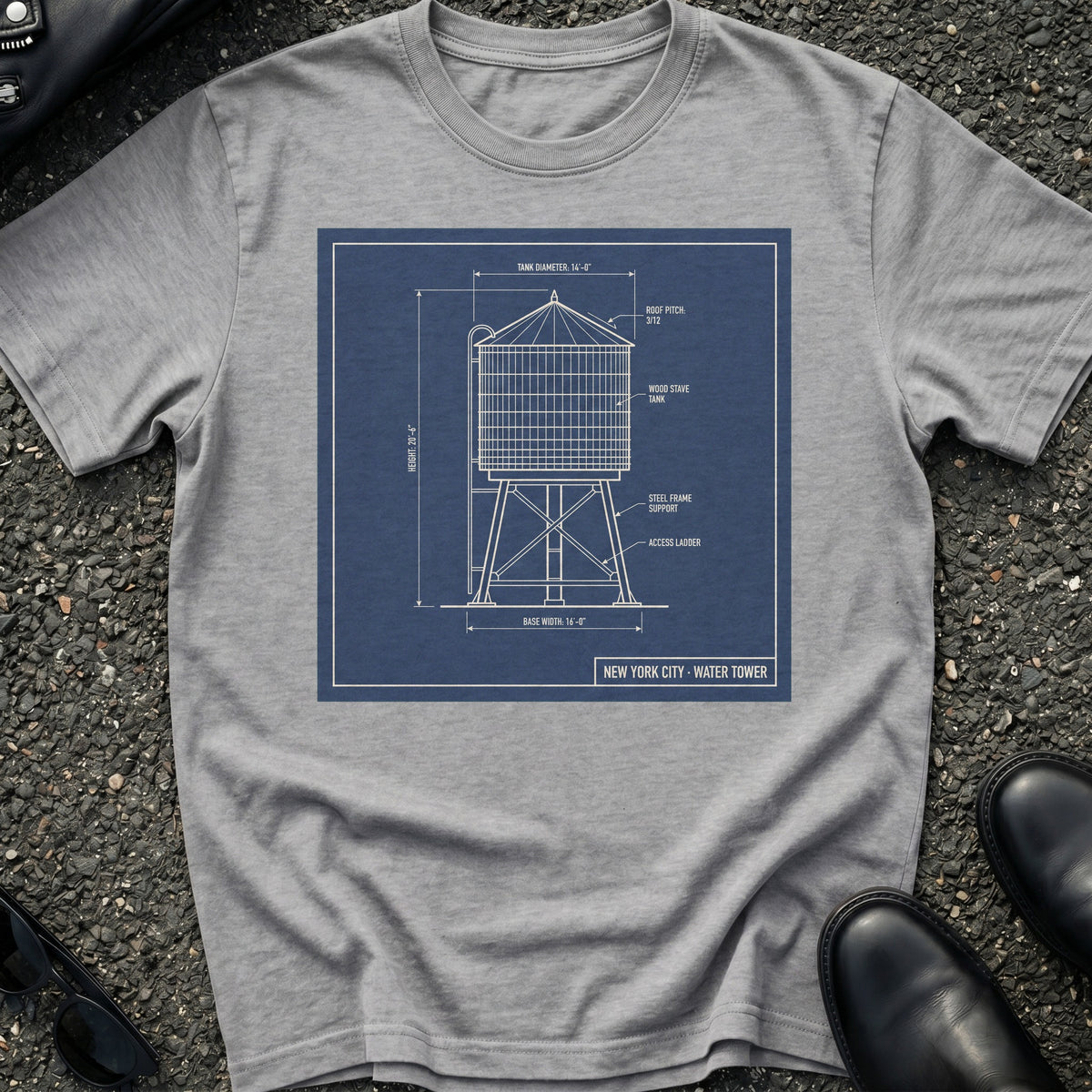 Blueprint Water Tower T-Shirt