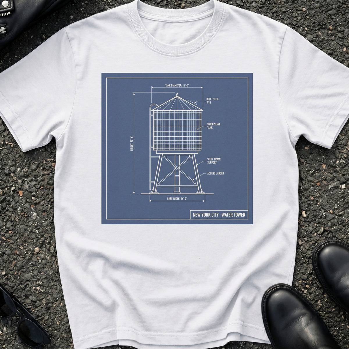 Blueprint Water Tower T-Shirt