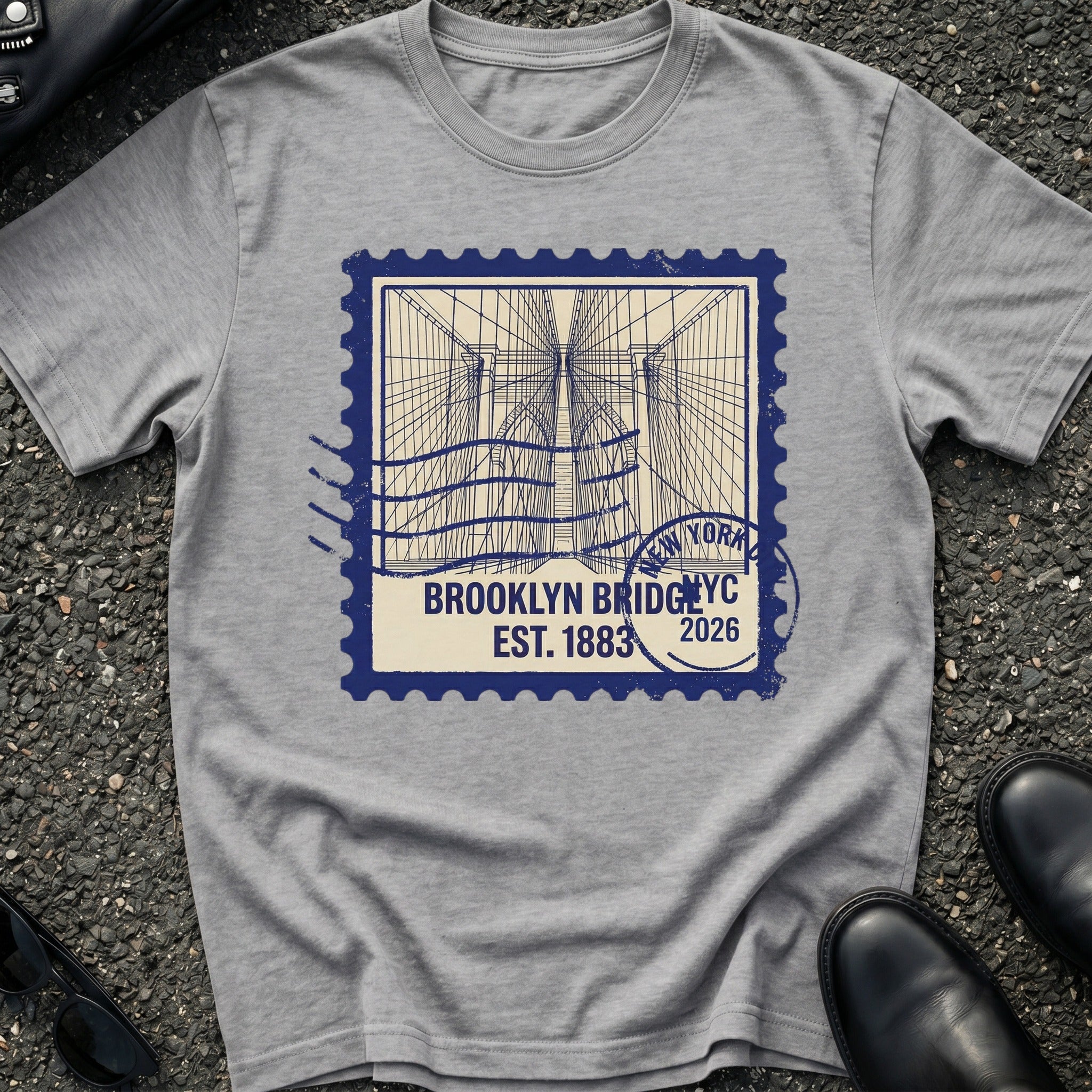 Brooklyn Bridge Stamp T-Shirt