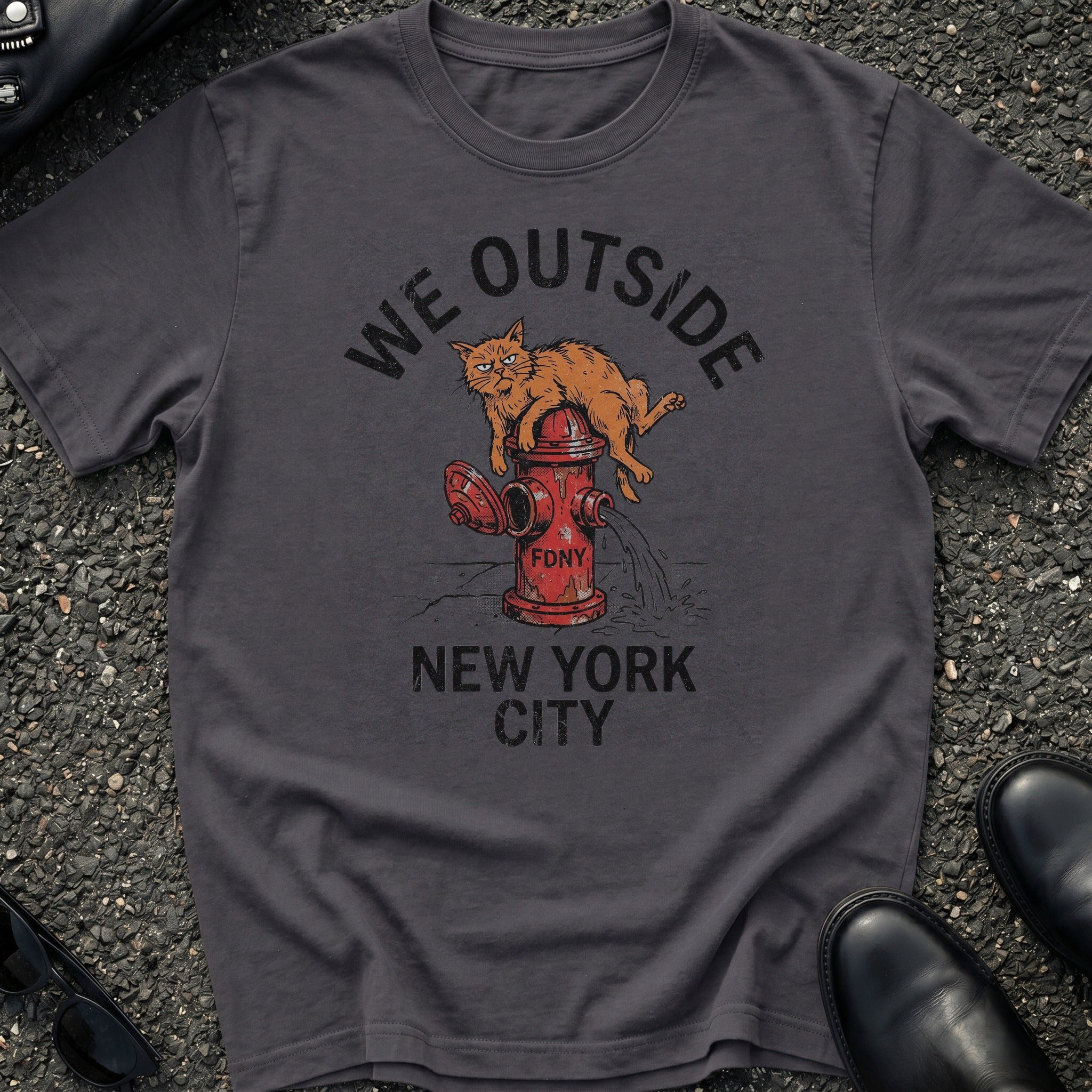 Cat on Hydrant T-Shirt