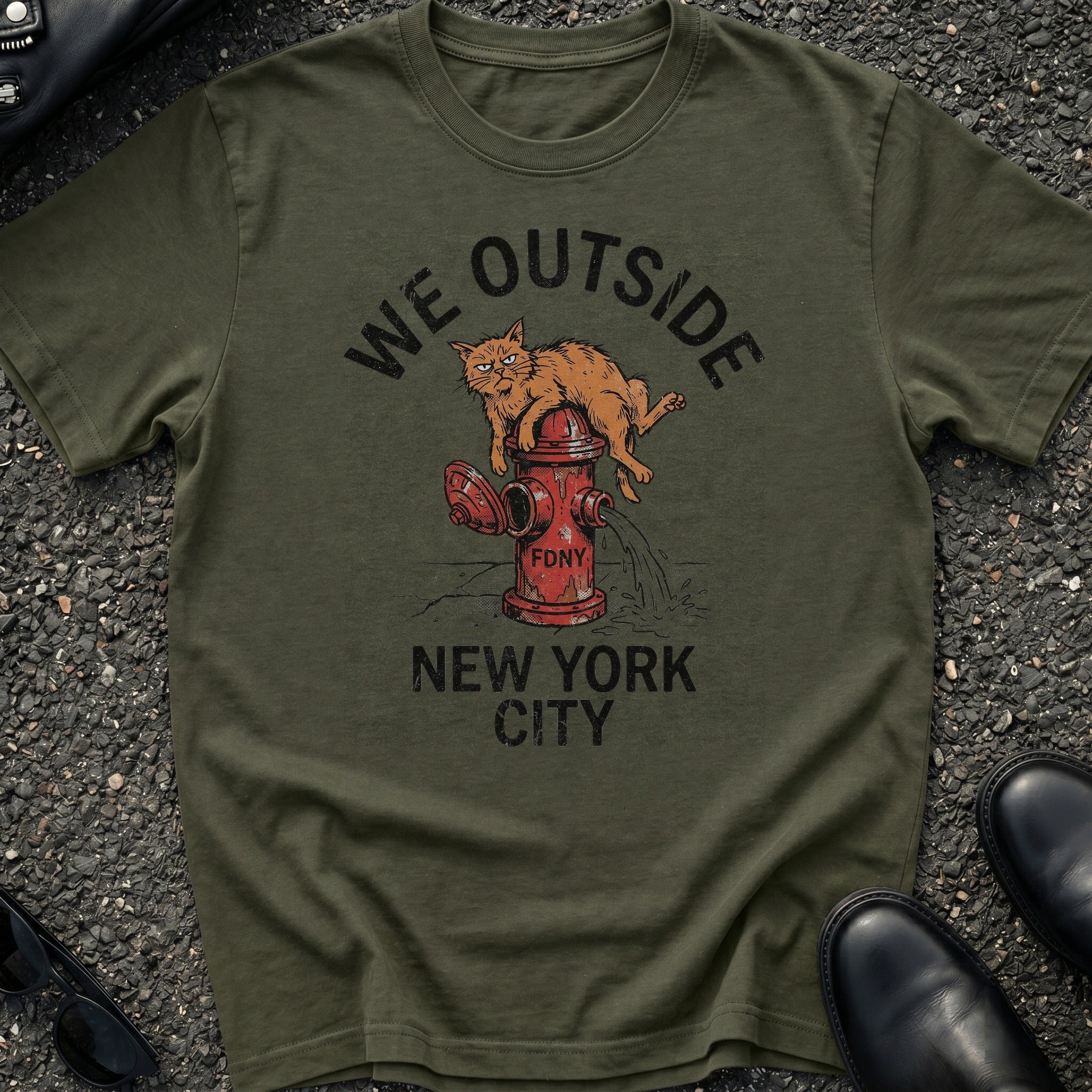 Cat on Hydrant T-Shirt
