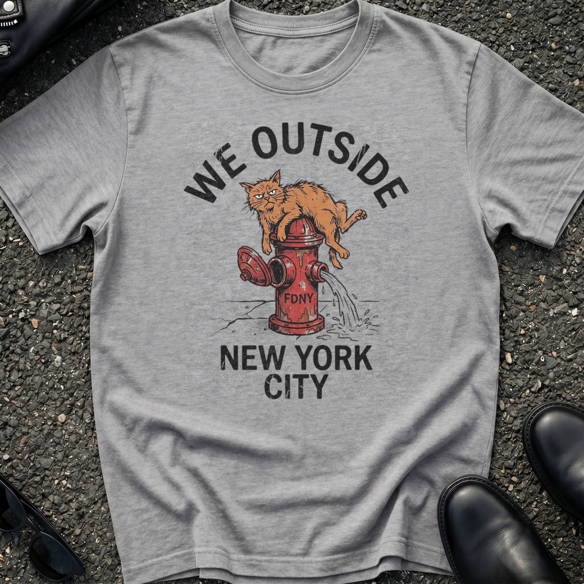 Cat on Hydrant T-Shirt