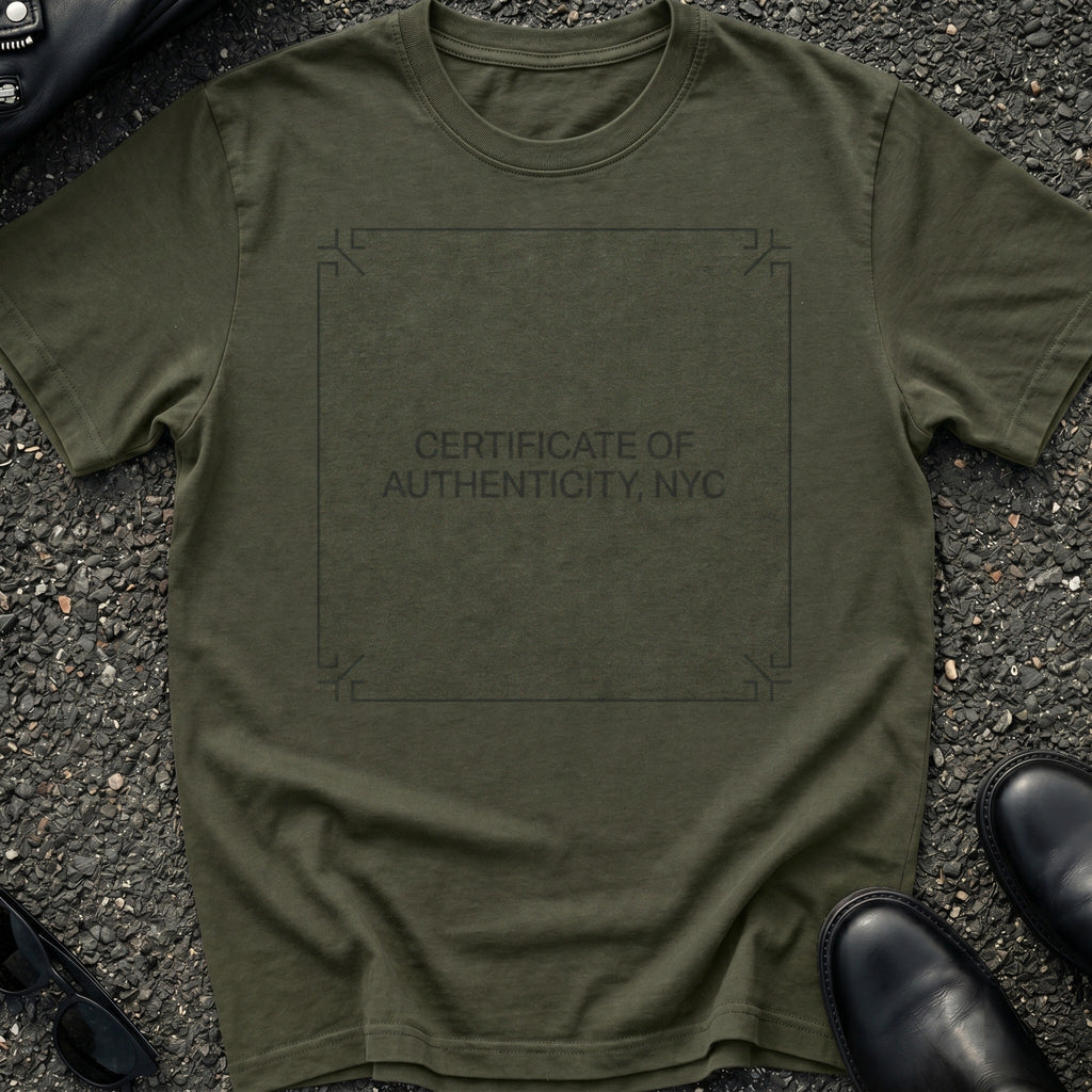 Certificate Of Authenticity NYC T-Shirt