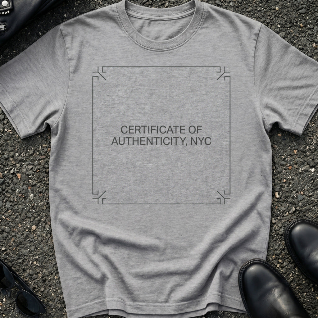 Certificate Of Authenticity NYC T-Shirt