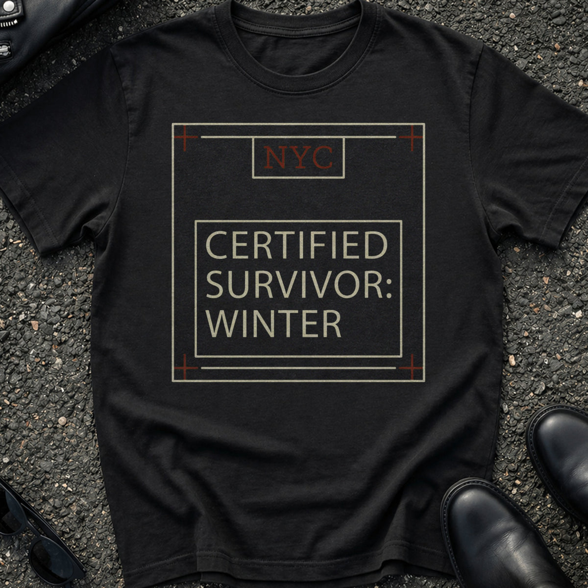 Certified Survivor Winter Badge T-Shirt