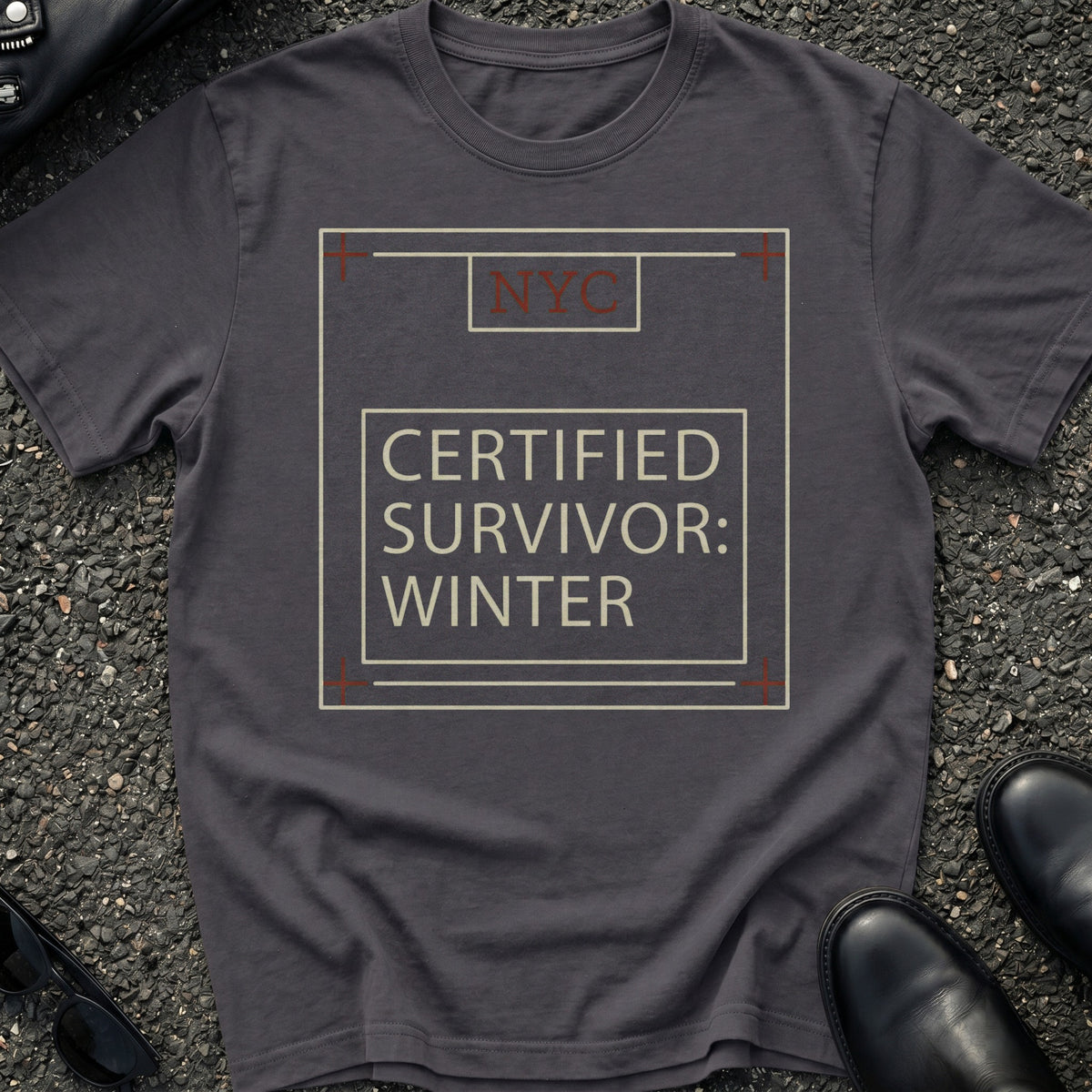 Certified Survivor Winter Badge T-Shirt