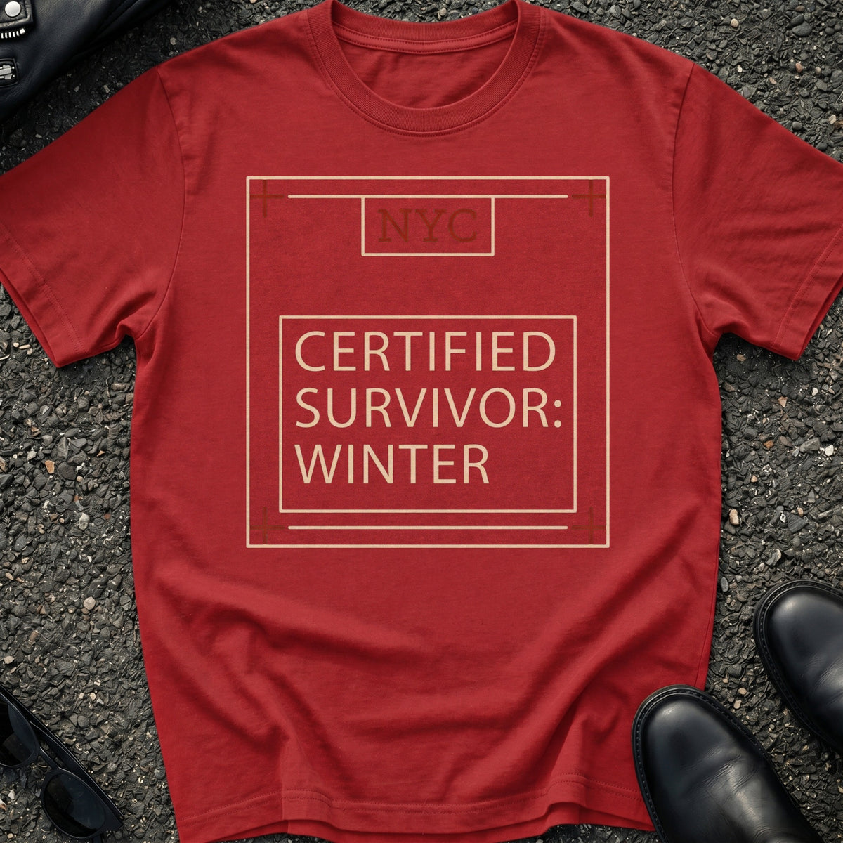 Certified Survivor Winter Badge T-Shirt