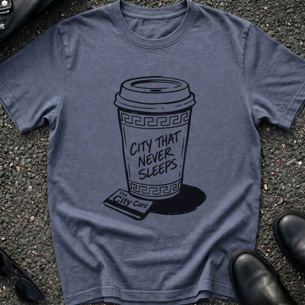 City Never Sleeps Coffee T-shirt