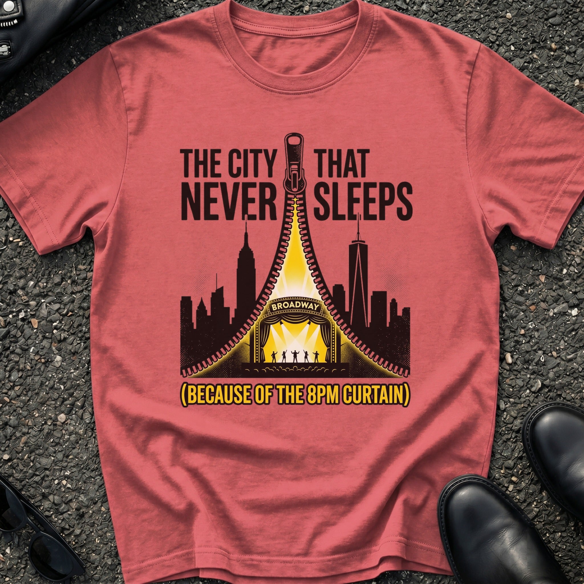 City That Never Sleeps 8pm Curtain T-Shirt