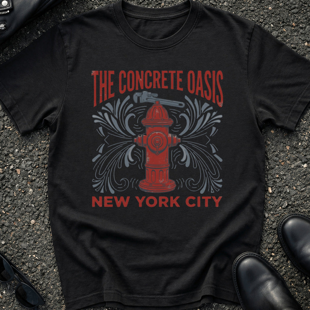 Concrete Oasis Fire Hydrant T-Shirt
