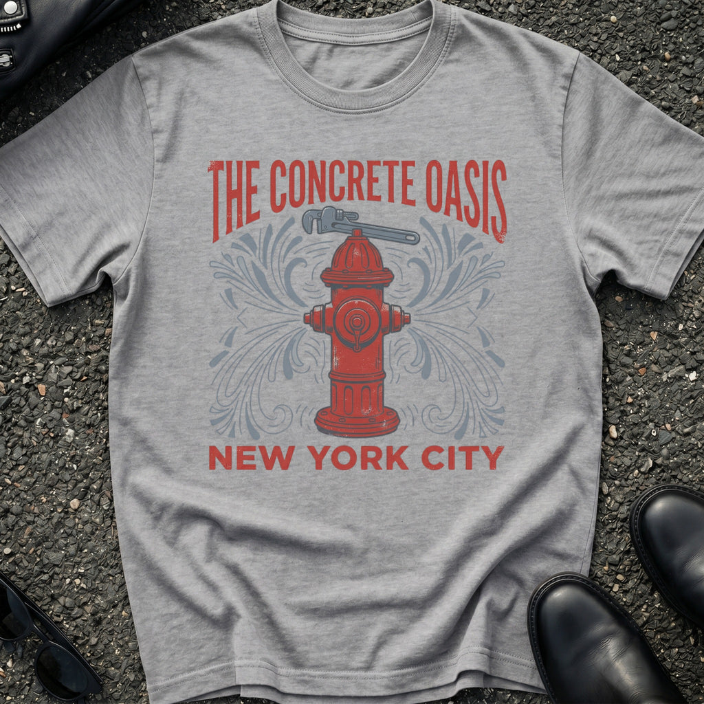 Concrete Oasis Fire Hydrant T-Shirt