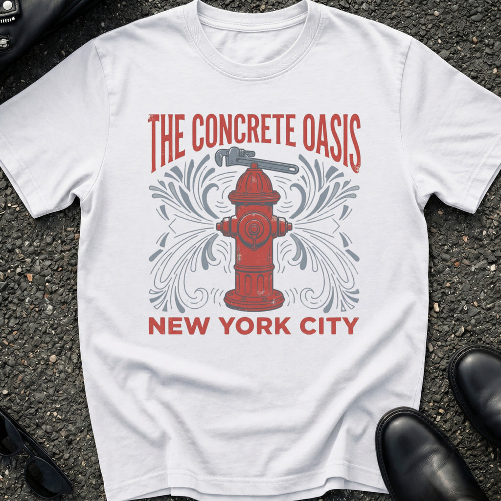 Concrete Oasis Fire Hydrant T-Shirt