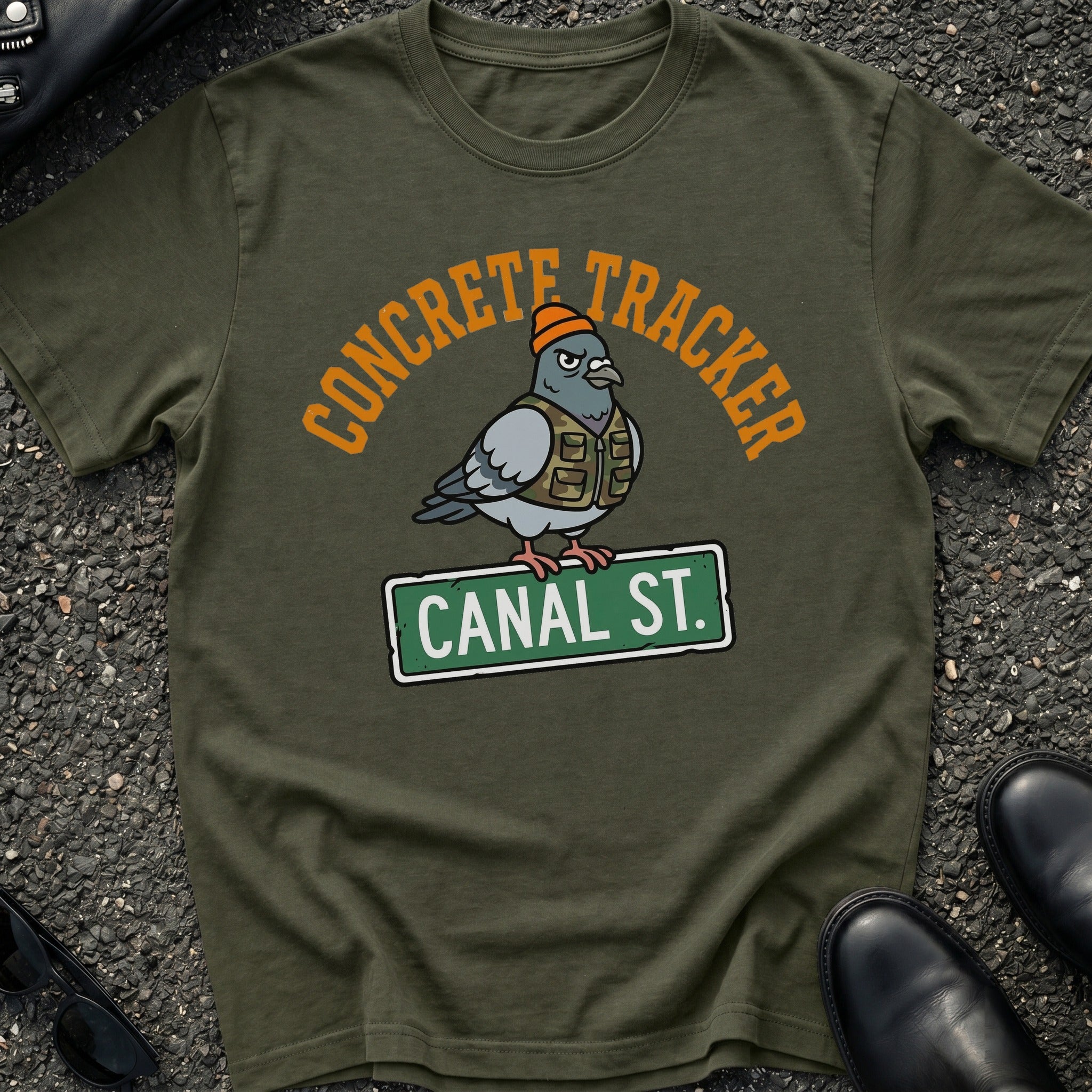 Concrete Tracker Pigeon T-Shirt