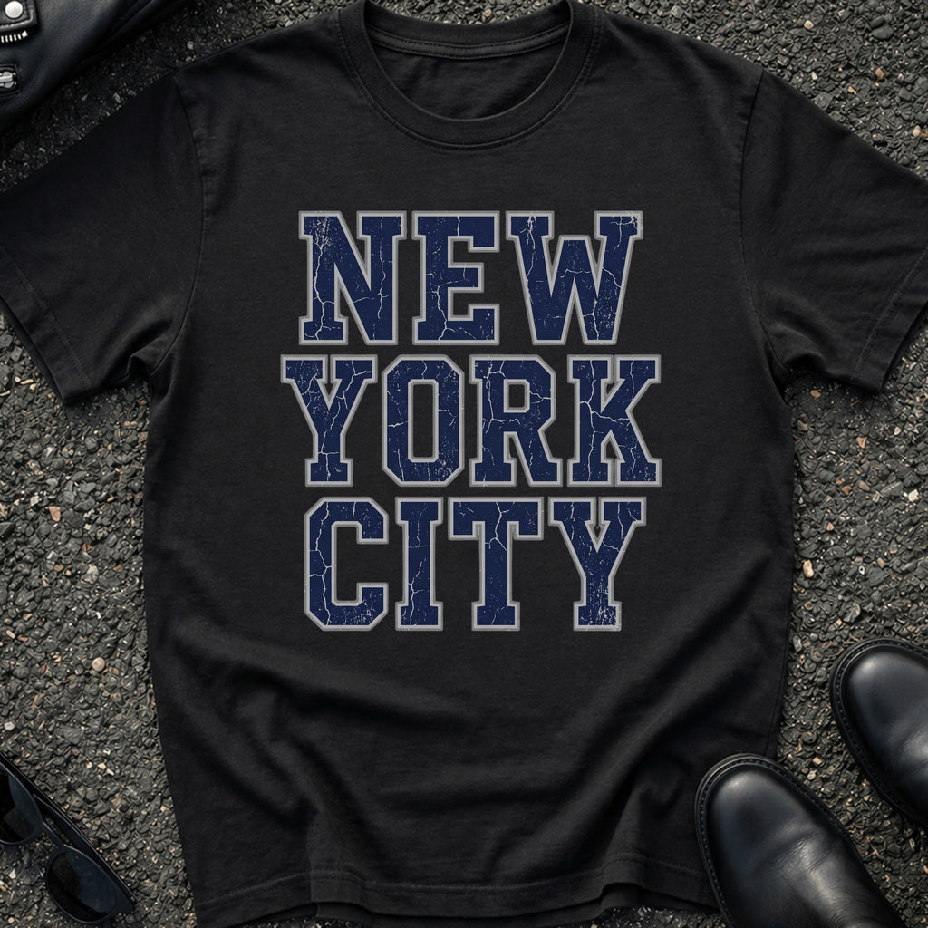 Distressed NYC University T-Shirt