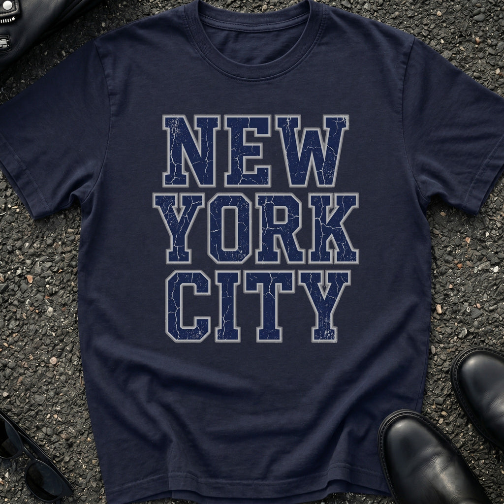 Distressed NYC University T-Shirt