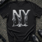 Embossed Silver Drip T-Shirt