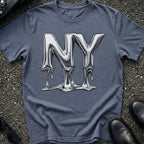 Embossed Silver Drip T-Shirt