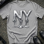 Embossed Silver Drip T-Shirt