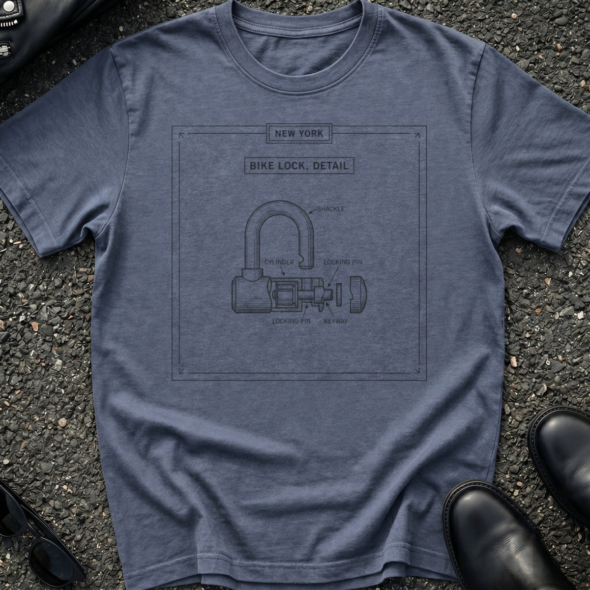Engraved Bike Lock T-Shirt