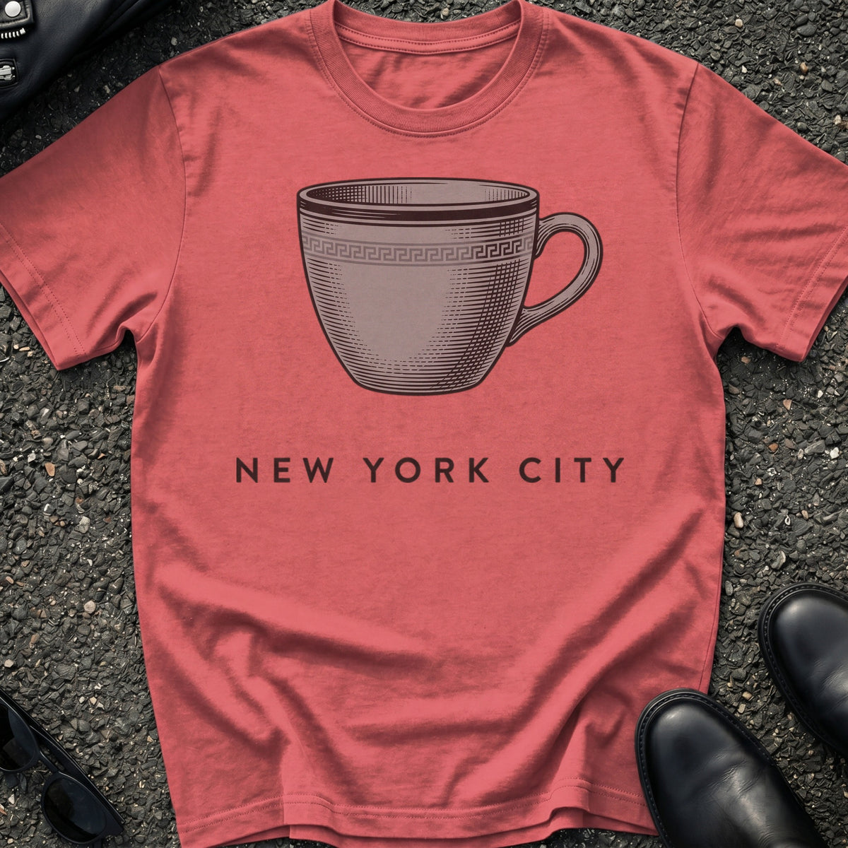 Engraved Coffee Cup T-Shirt