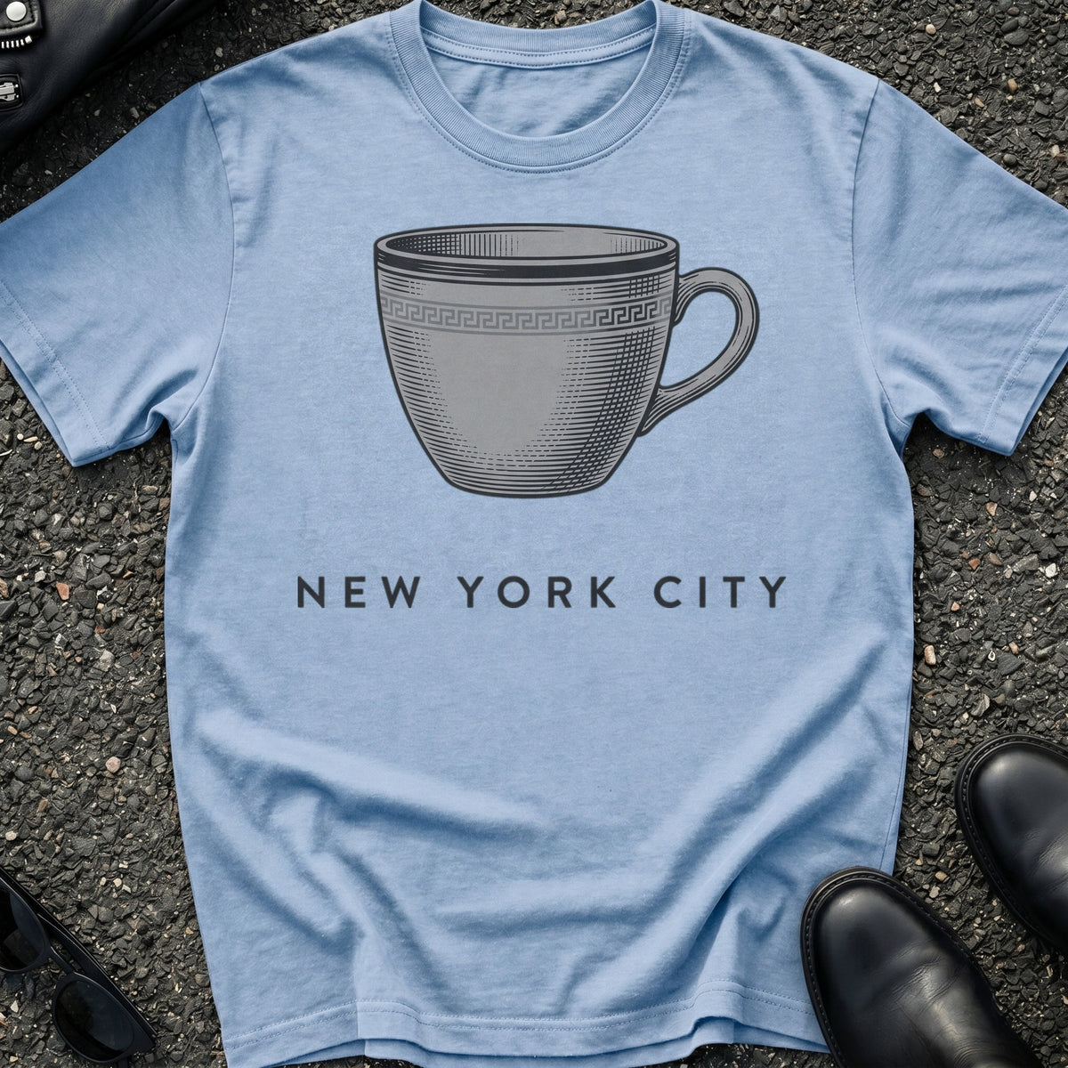Engraved Coffee Cup T-Shirt
