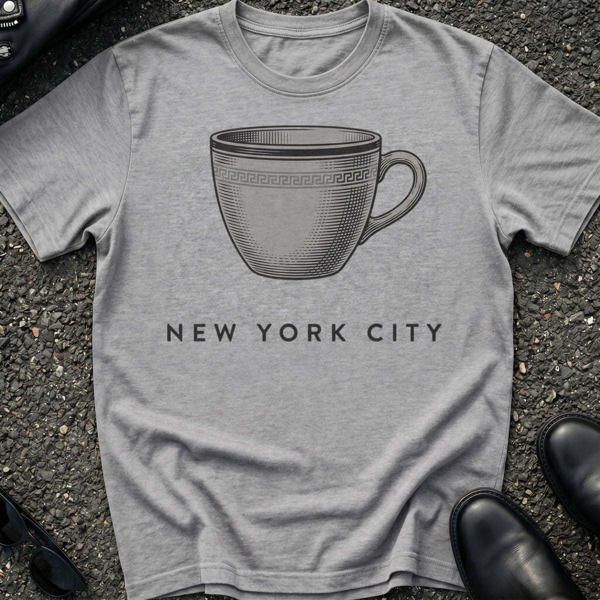 Engraved Coffee Cup T-Shirt