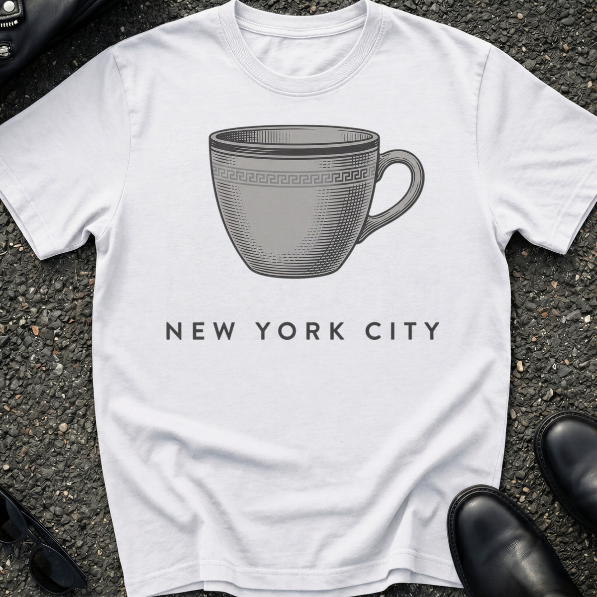 Engraved Coffee Cup T-Shirt