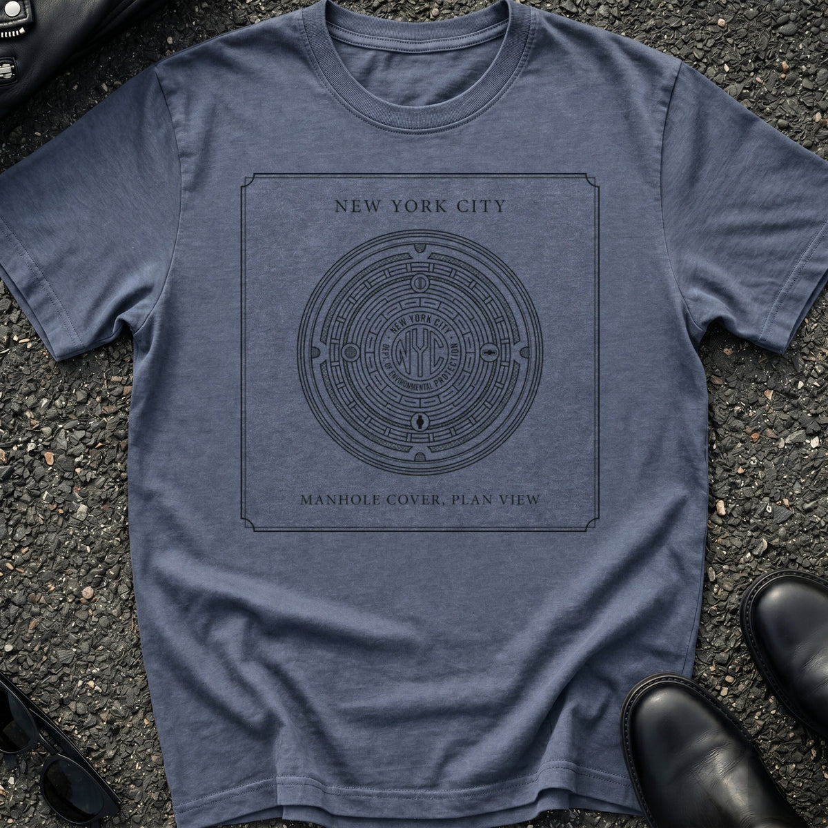 Engraved Manhole Cover T-Shirt