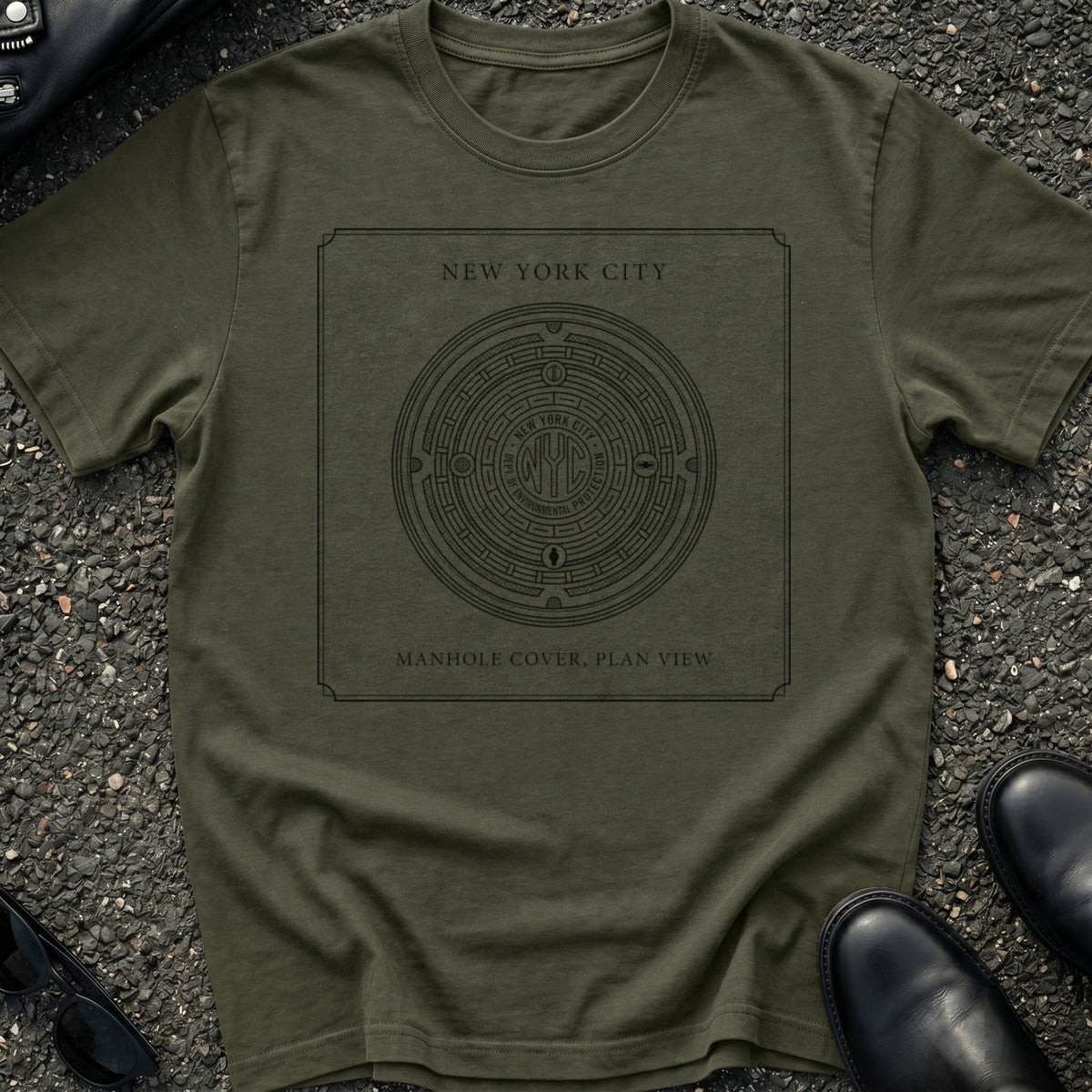 Engraved Manhole Cover T-Shirt