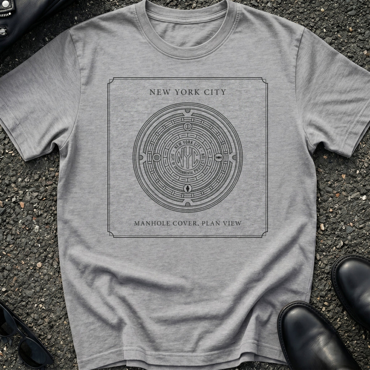 Engraved Manhole Cover T-Shirt