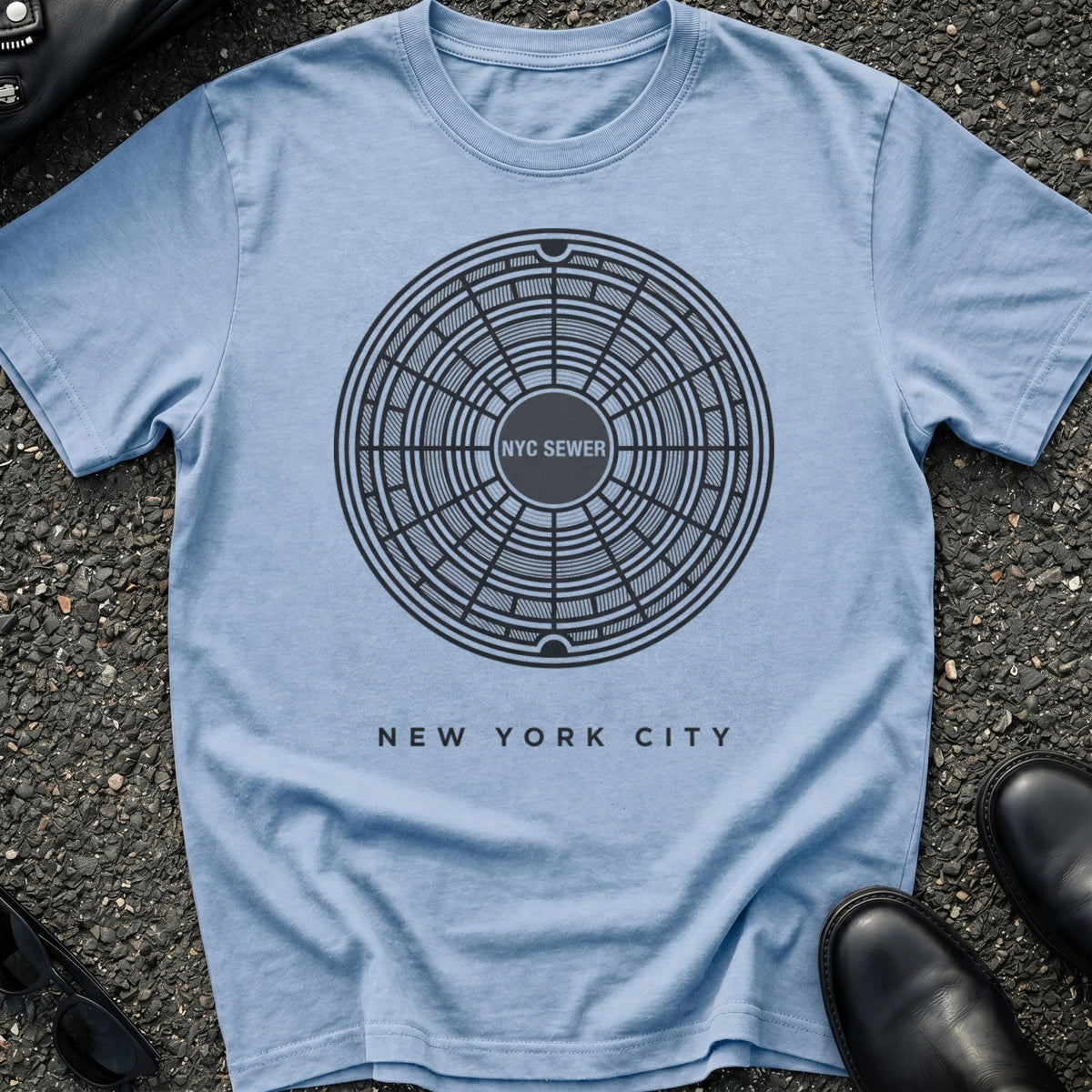 Engraved Manhole T-Shirt