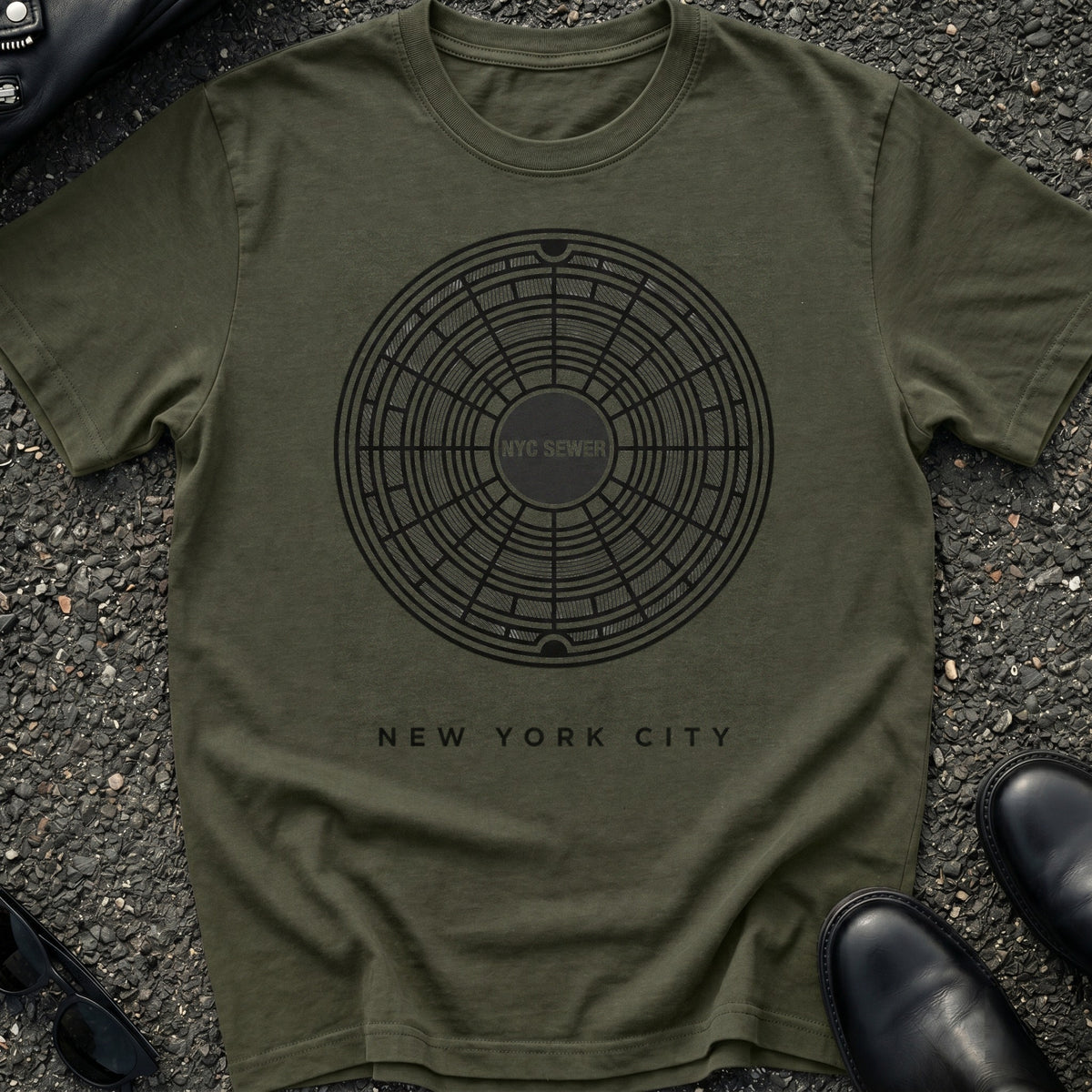 Engraved Manhole T-Shirt