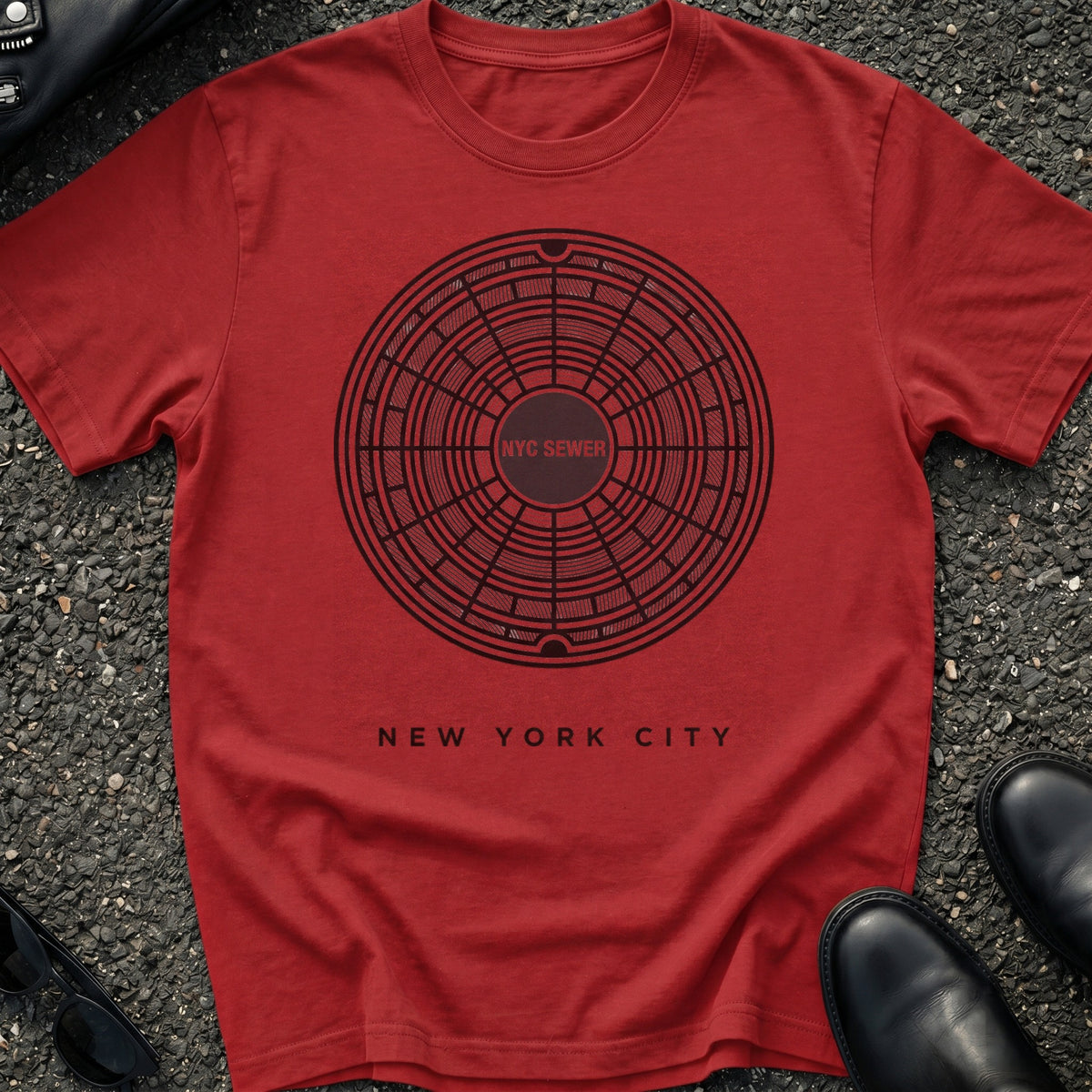 Engraved Manhole T-Shirt