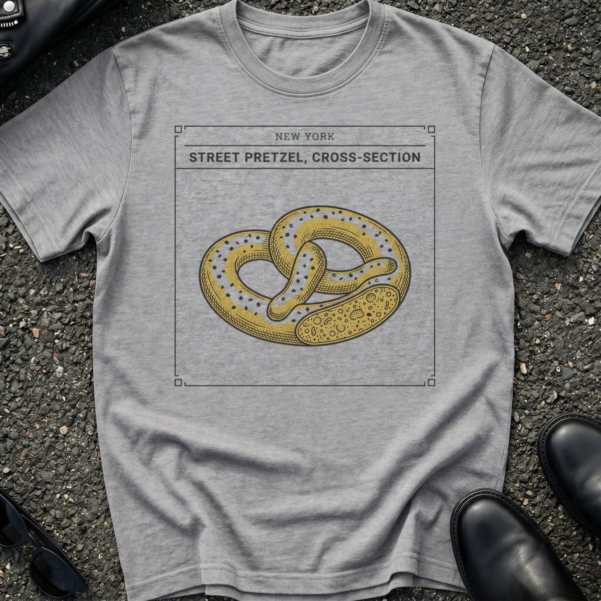 Engraved Street Pretzel T-Shirt