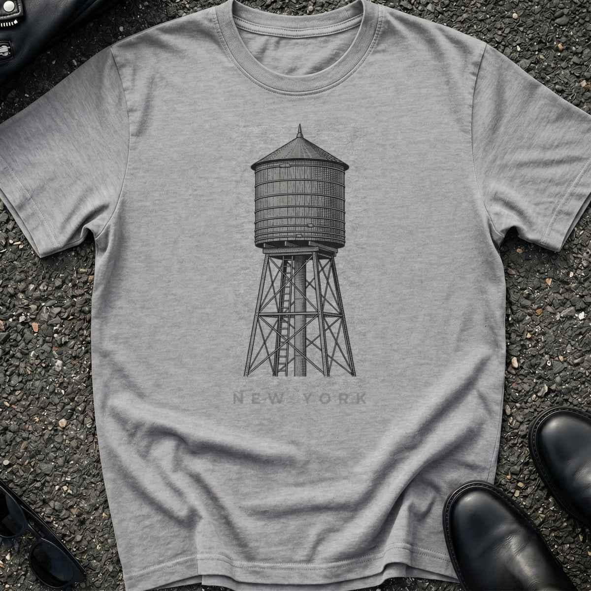 Engraved Water Tower T-Shirt