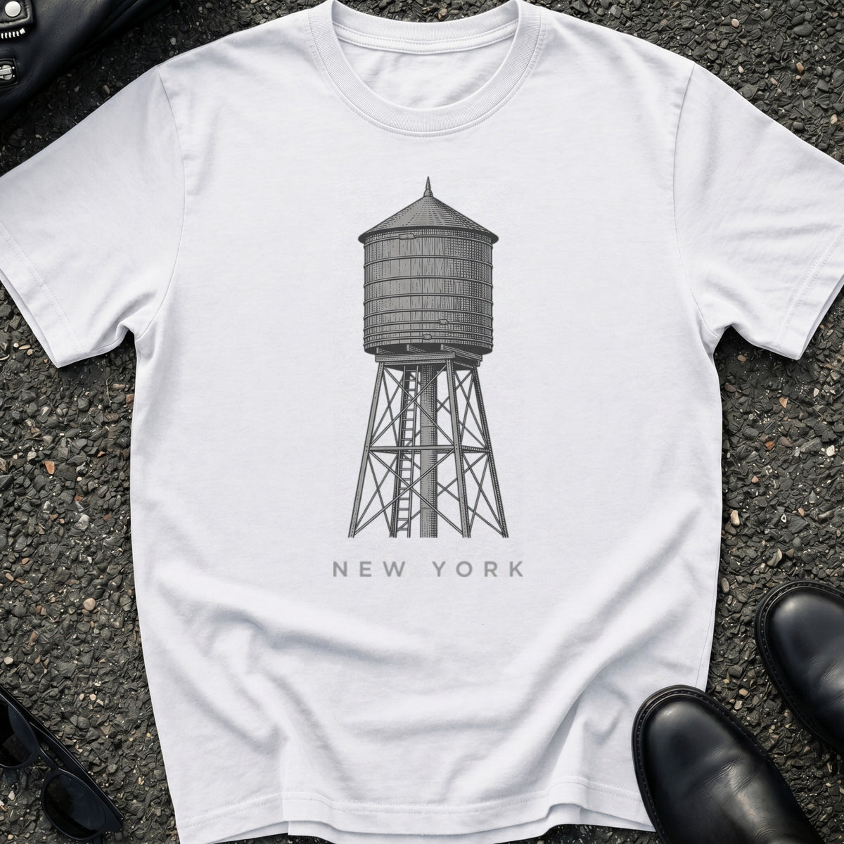 Engraved Water Tower T-Shirt