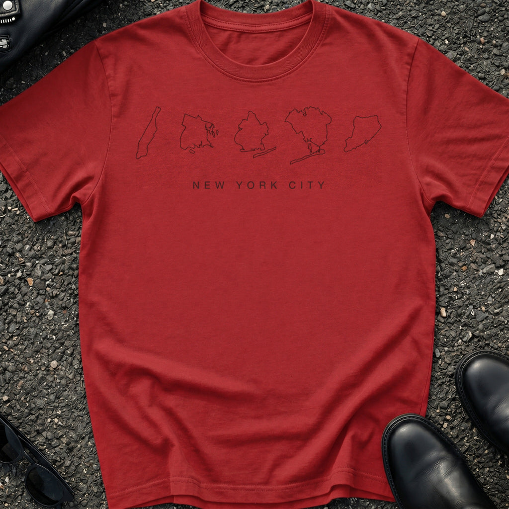 Five Borough Outlines T-Shirt