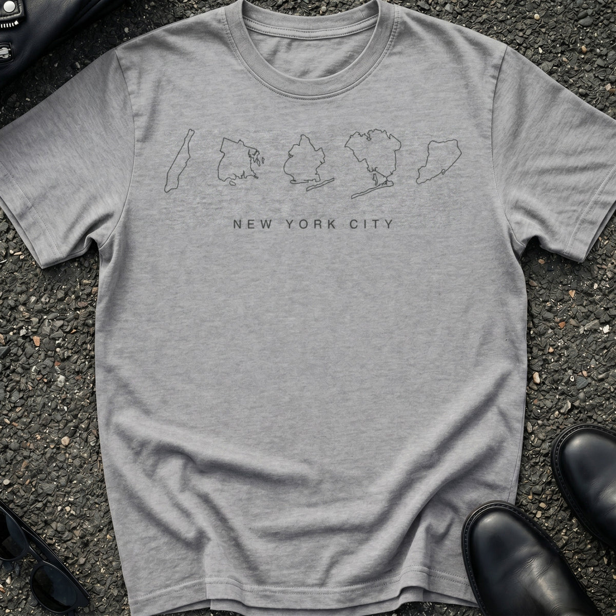 Five Borough Outlines T-Shirt